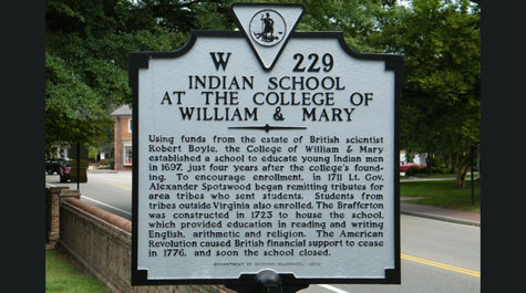 Indain School historic marker